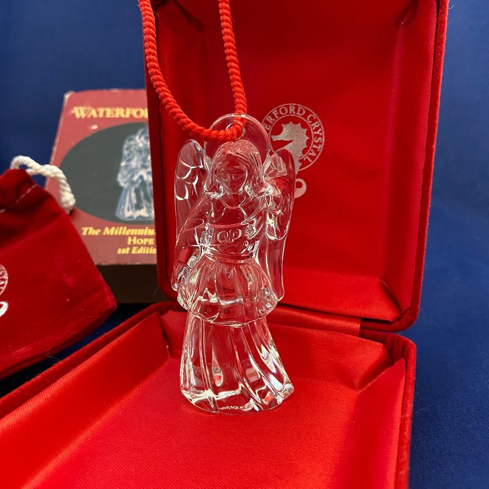 Waterford Crystal "Hope" Angel Ornament - 1st Edition of "The Millennium Angels"